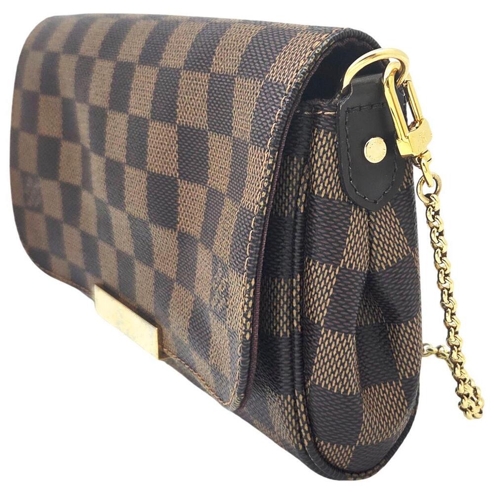 LOUIS VUITTON Damier Favorite Shoulder Bag Chain strap y
